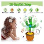 Dancing Cactus Talking Toy, Cactus Plush Toy, Wriggle & Singing Recording Repeat What You Say Funny Education Toys for Babies Children Playing, Home Decorate