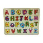 Wooden English Alphabets and Color Learning Educational Board for Kids, A to Z English Alphabets Puzzle with Knob, Educational Learning Wooden Puzzle Board for Kids