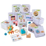 TOY LINK Wooden Geometric Blocks Montessori Educational Toys Sorting and Stacking Games for Toddlers